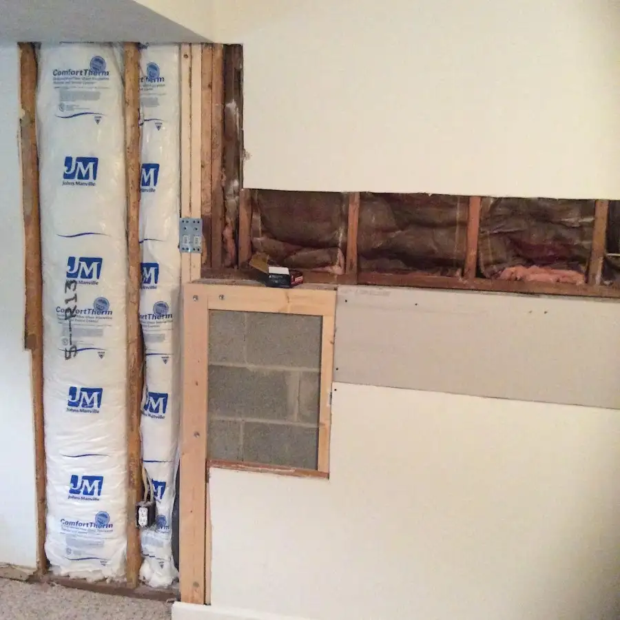 Wall insulation replacement during Structural Drying in Cherry Hill